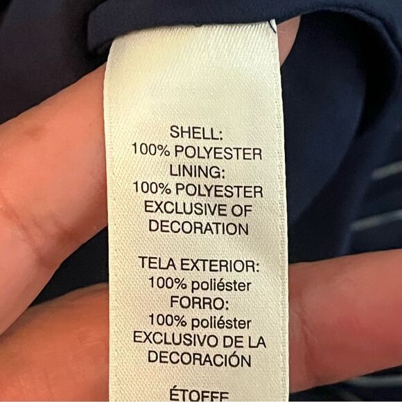 Chico’s Tank Top Size 1 Striped Pleated Lace Detail​​ - Picture 6 of 9